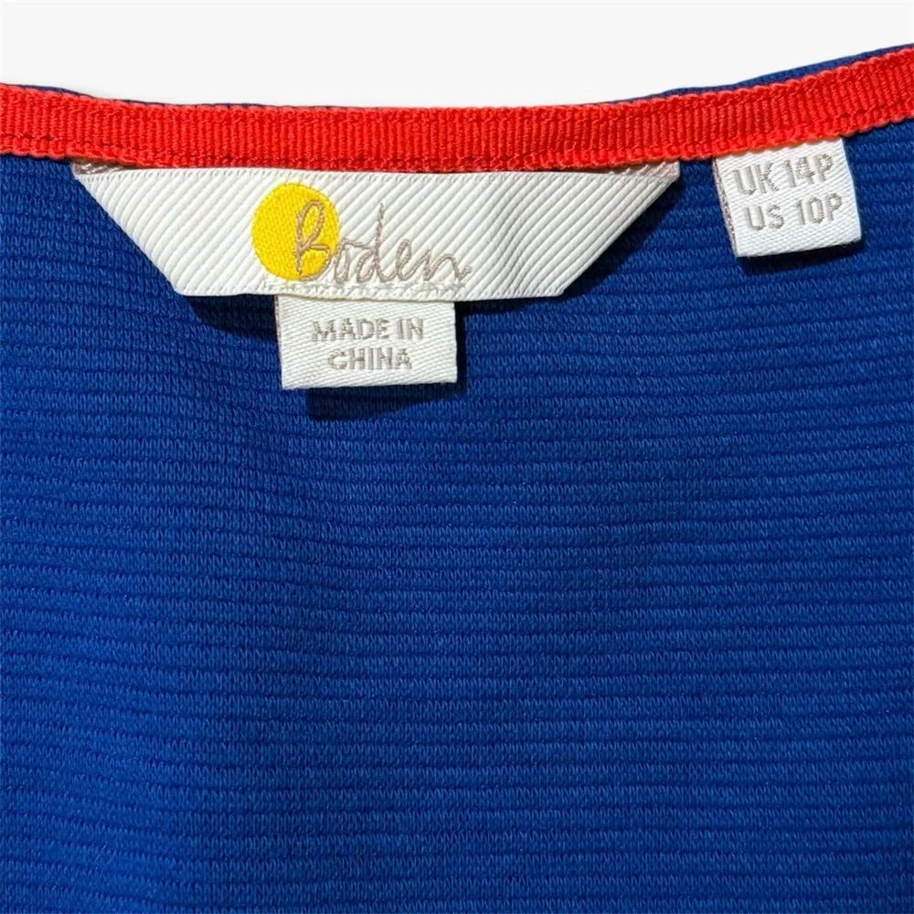 Boden Bronte Ottoman Dress Cobalt Blue 10P Stretch Knit with Pockets - Picture 2 of 14